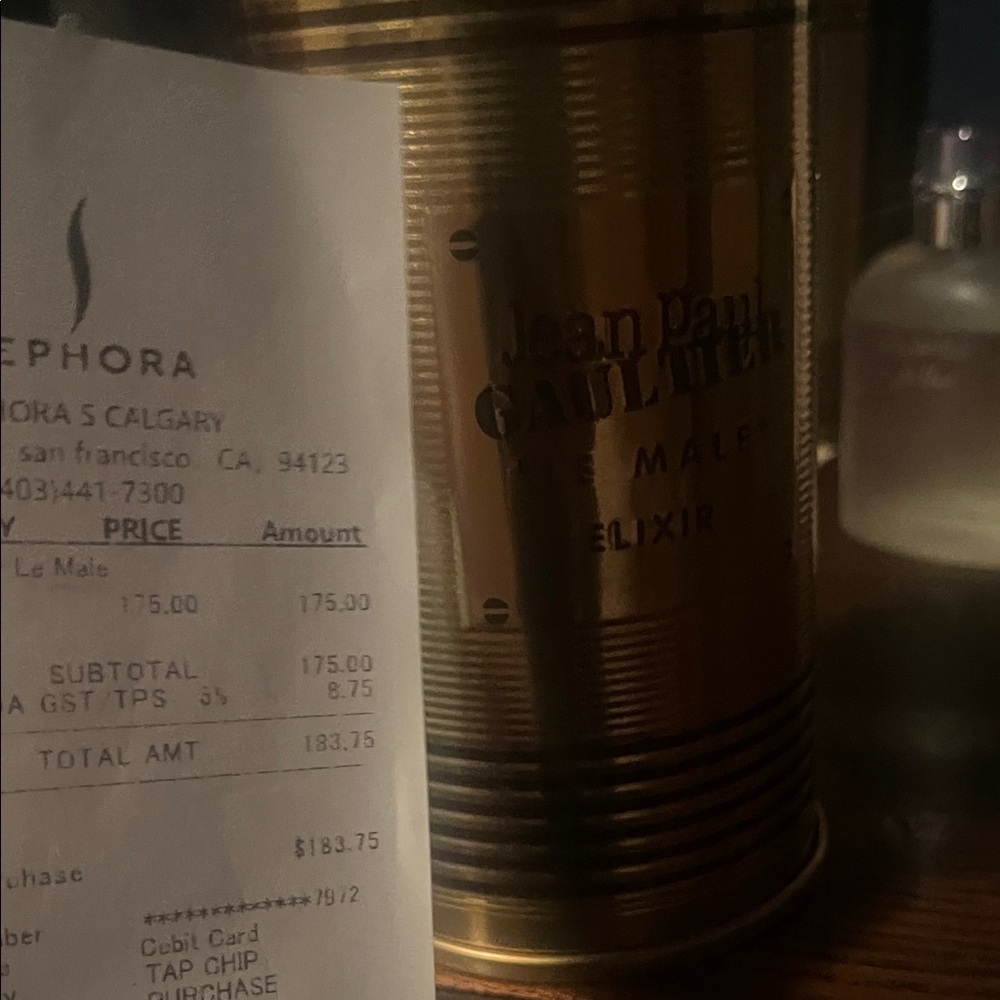 Jean Paul Gaultier Gold Metallic Ribbed Tin